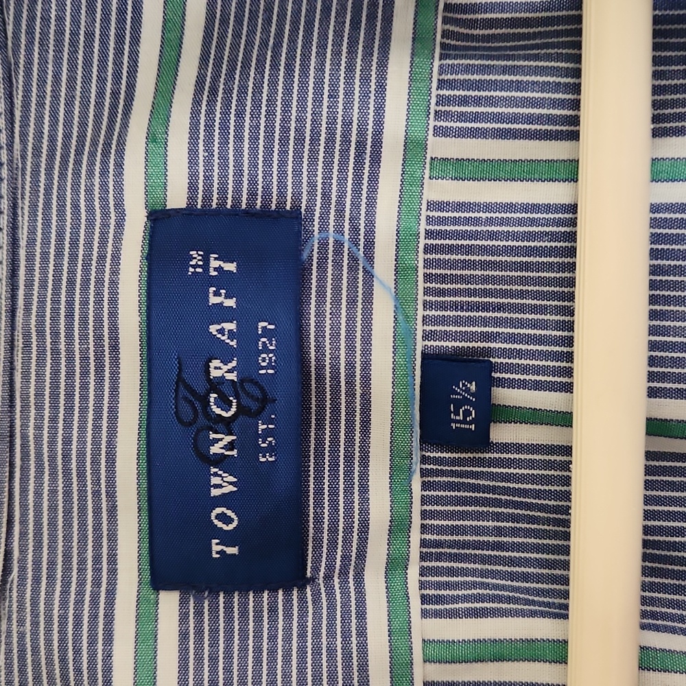 Vintage Towncraft Men's Size 15 1/2 Striped sportshirt - Picture 3 of 6